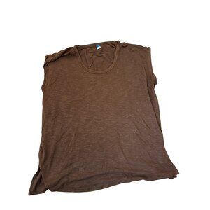 Old Navy Luxe Womens Top Large Rayon Blend Cap Sleeve Basic Solid